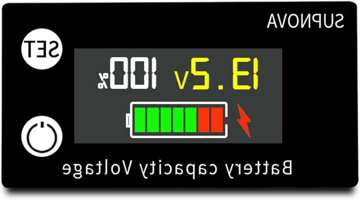 Batterij Capaciteit Meter - Capaciteit Tester - Batterij Controleren - LCD Kleurenscherm - 8-100V - A