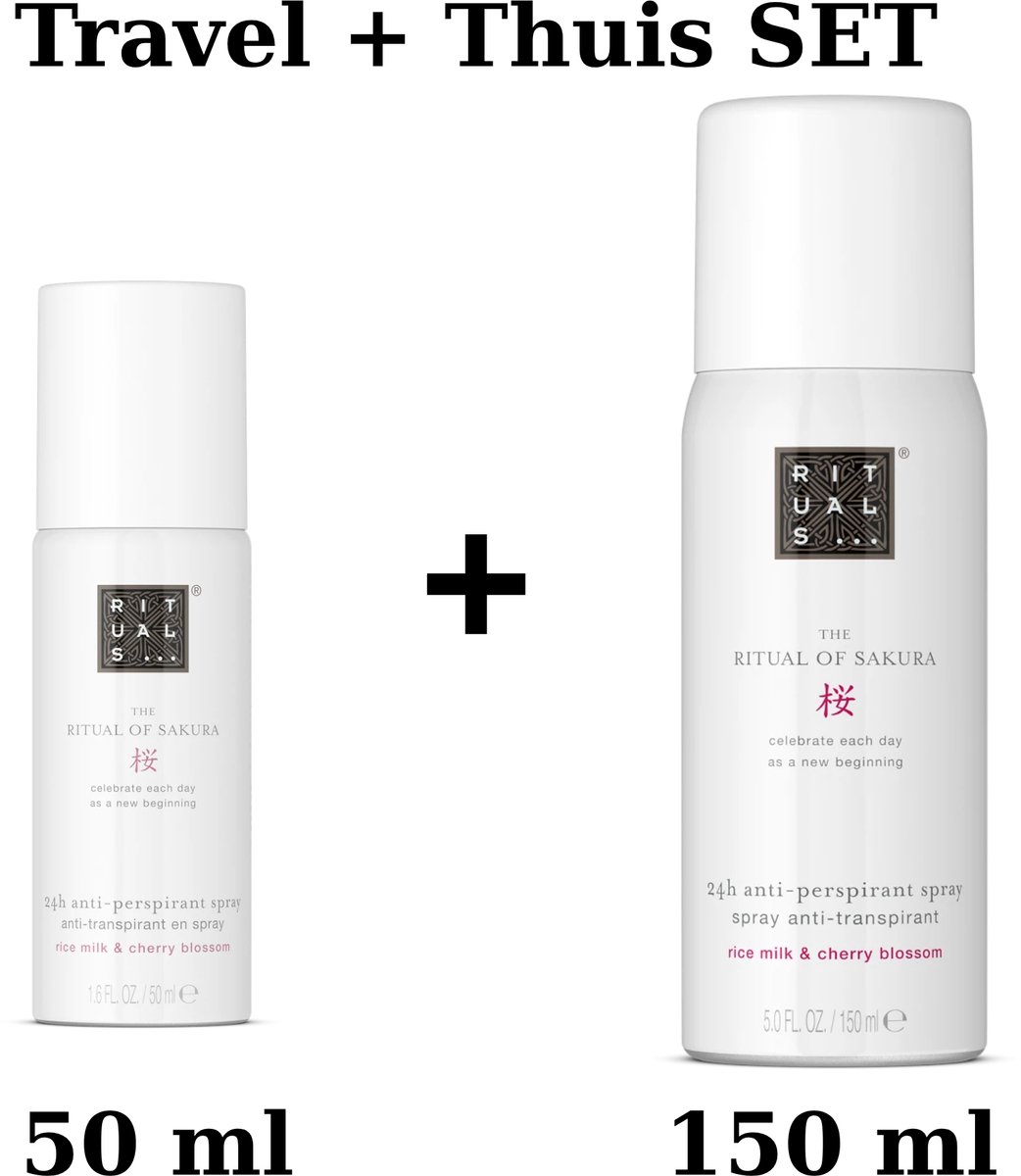 Rituals - Sakura - Verzorgingsset Travel size Anti Perspirant Spray 50 ml + Anti Perspirant Spray 150 ml