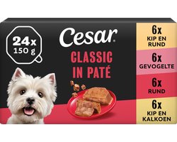 Cesar Hondenvoer - Classic Mix in Paté - Kuipjes - 24x150g