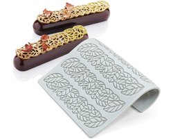 Siliconen Mallen voor Chocolade en Taartdecoratie in Hart- en Bladvorm, 3D Geometrisch Ontwerp voor Cupcakes en Snoepjes (E_Leaf_6.4*5.1*0.1inch)
