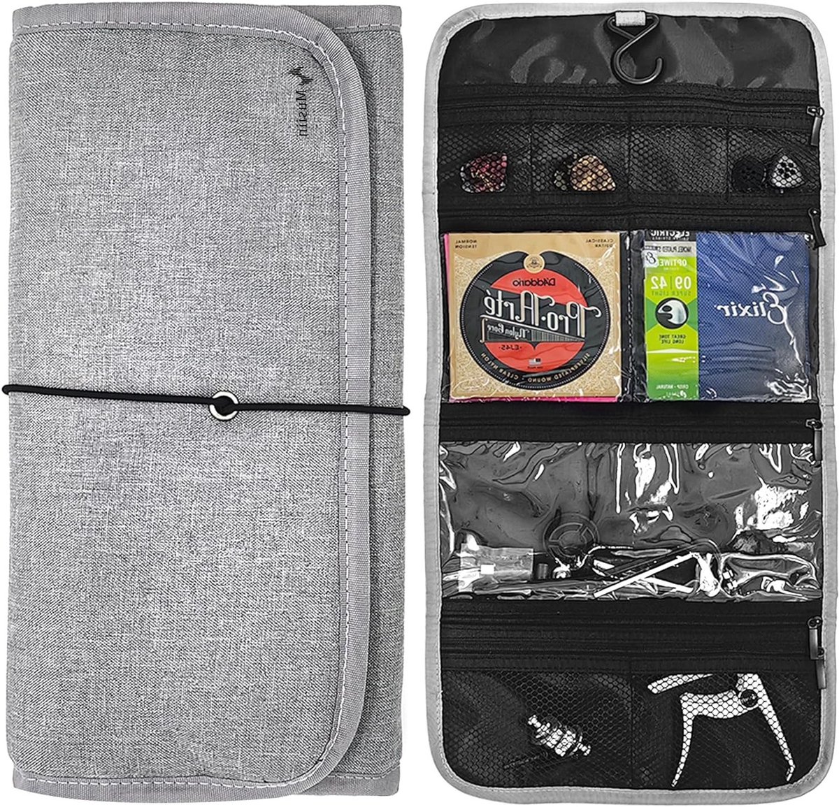 Guitar Accessory Organizer Bag - Opvouwbare Tas voor Plectrums, Band, Capo en Snaren Opslag