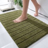 Casilin Badmat Antislip 70x120cm California - Waterabsorberende Badkamermat - Wasbaar en Sneldrogend - Voor Douche en Bad - 100% Katoen - Rechthoek - Mosgroen