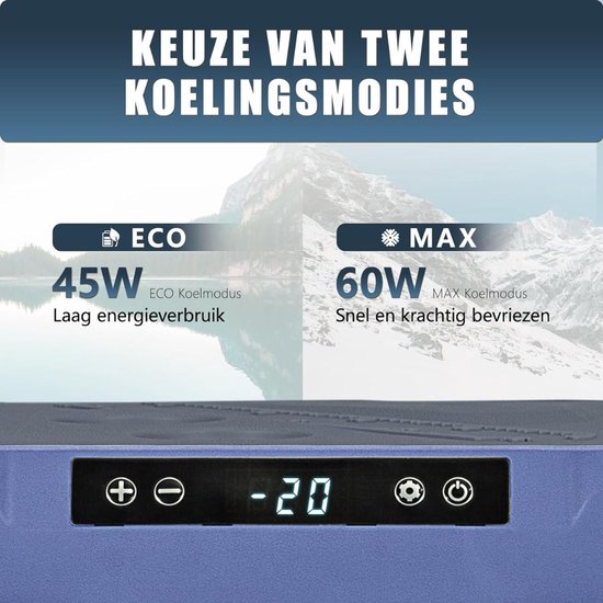 SP® Koelbox - 28L Capaciteit - Elektrische Koelbox - Elektrische Koelbox Compressor - Grijs/Blauw - 64cm x 41cm x 41cm van sp — afbeelding 2