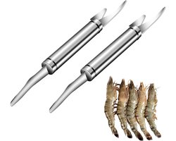 Multifunctionele Garnalen Peeler en Snijgereedschap - RVS Garnalen Schoonmaak Tool voor Thuiskeuken, Eenvoudig Garnalen Pellen en Voorbereiden