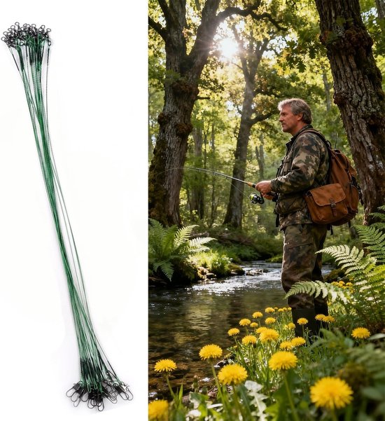 20 Stuks Stalen Haakjes voor Roofvisserij - Corrosiebestendige Pike Hooks voor Zoet en Zout Water — afbeelding 2