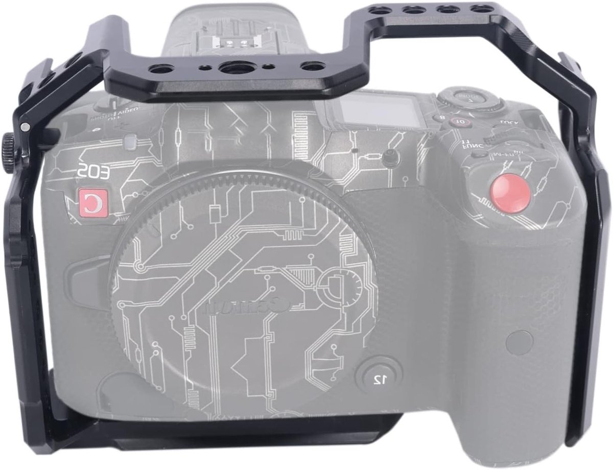 Videocage met NATO Rail en Aluminium voor Canon R5, R5C en R6 - Professionele Filmaccessoires voor Videomakers en Fotografen