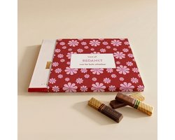 Merci Chocolade | Chocoladecadeaus | Bedankt | Cadeau | Bedankt Juf | Bloemenpatroon | 250 gram | Fotofabriek