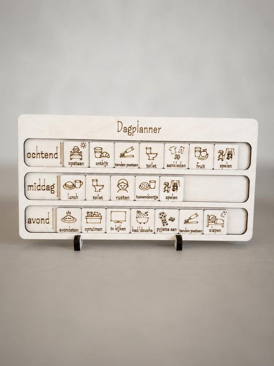 Houten dagplanner - Kinderplanner - Dag routine - Dagelijkse dingen