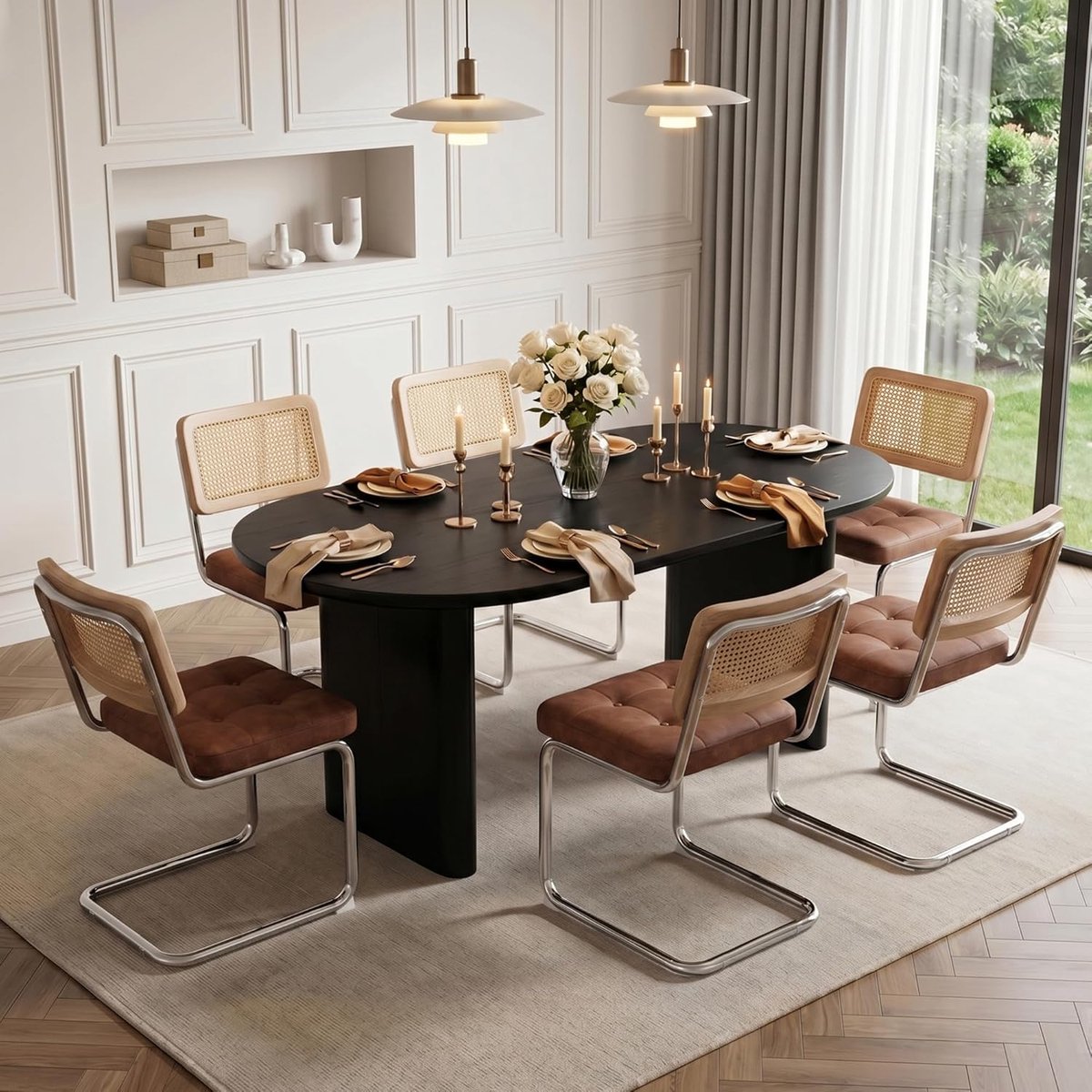 **Luxe Design Eetkamerstoelen Set van - Bruin - Novihome