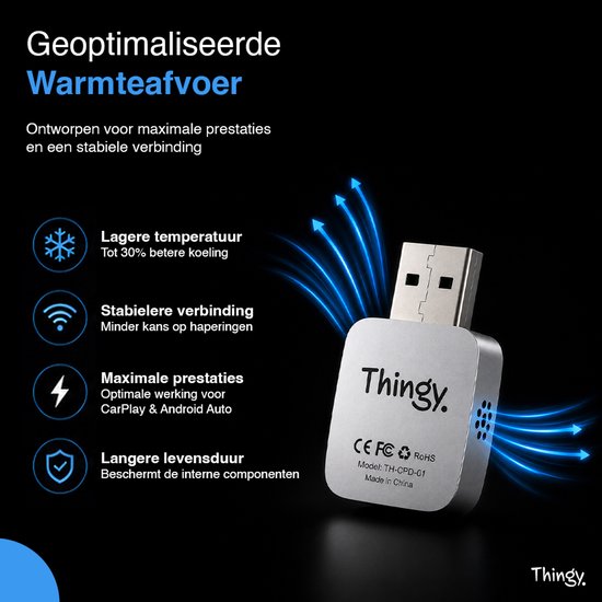 Premium 2-in-1 Carplay Dongle - Draadloos Carplay & Android Auto - Android Auto Dongle - Extra Klein Model - Snelle & Stabiele Connectie