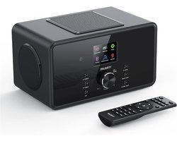 Majority Bard - Internetradio - Ingebouwde Subwoofer - DAB+/FM - Bluetooth - Wekker - 100W - Zwart
