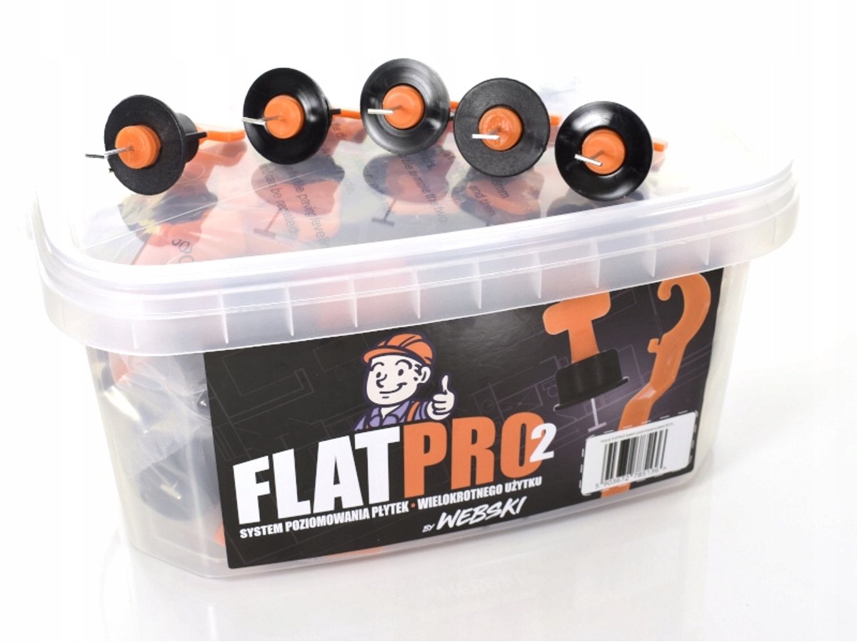 FLATPRO.2 Tegelnivelleringssysteem 55 stuks met sleutel