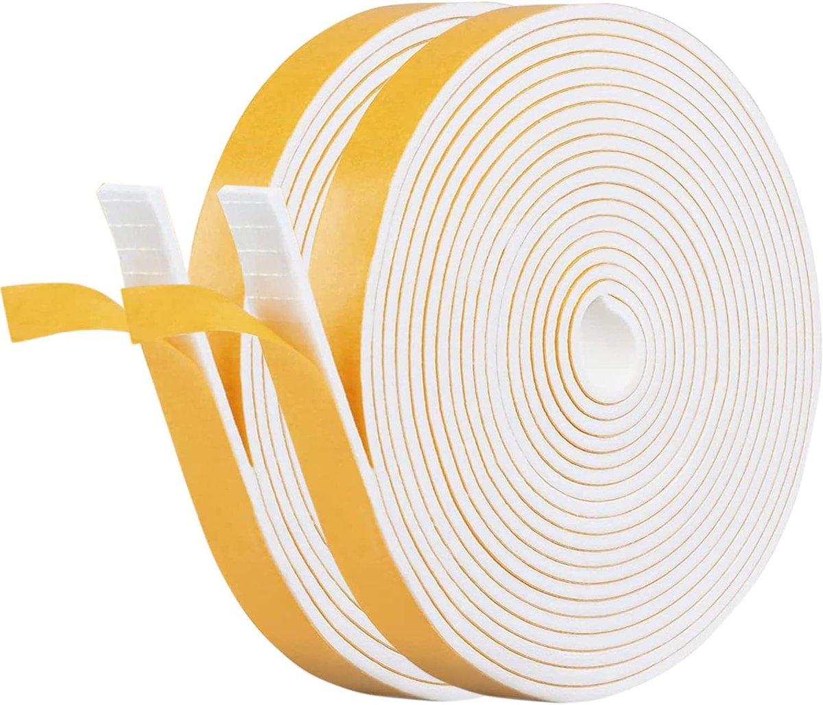 Afdichtingstape - Wit - 12 x 3 mm - Zelfklevend Rubber met Hoge Elasticiteit - Voor Deuren en Ramen