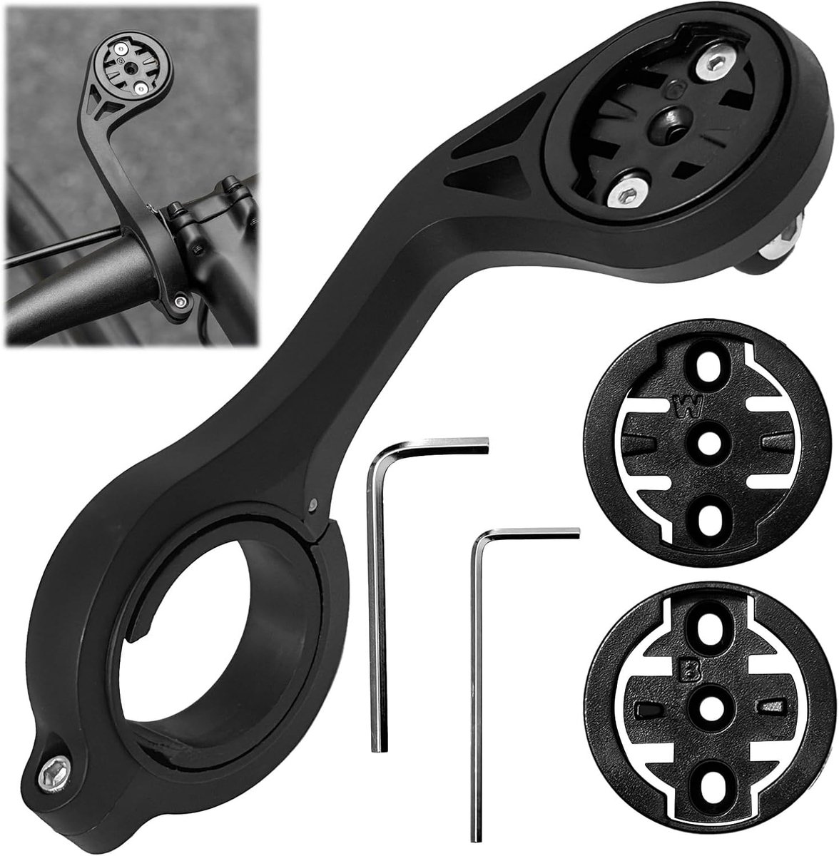Out Front Bike Mount for GPS Bike Computer, Compatible with Models 200 500 510 520 800 810 1000, Nylon Handlebar Mount - ShopVlot