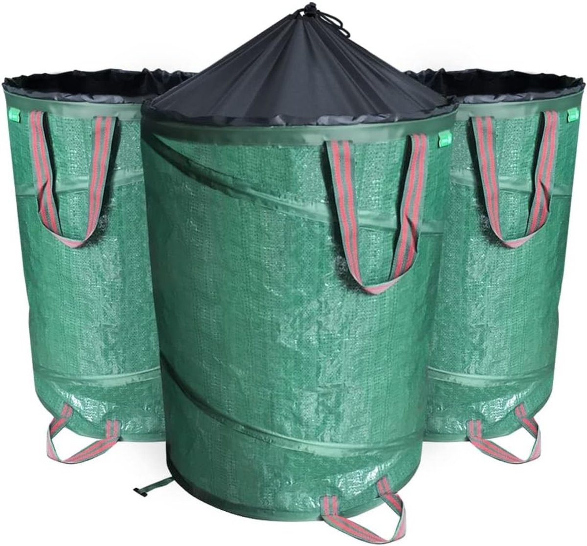 Wasteil opvouwbaar - Groen - 100 liter - Polypropyleen Pop-up Tuinafvalzak met Handgrepen - Herbruikbaar