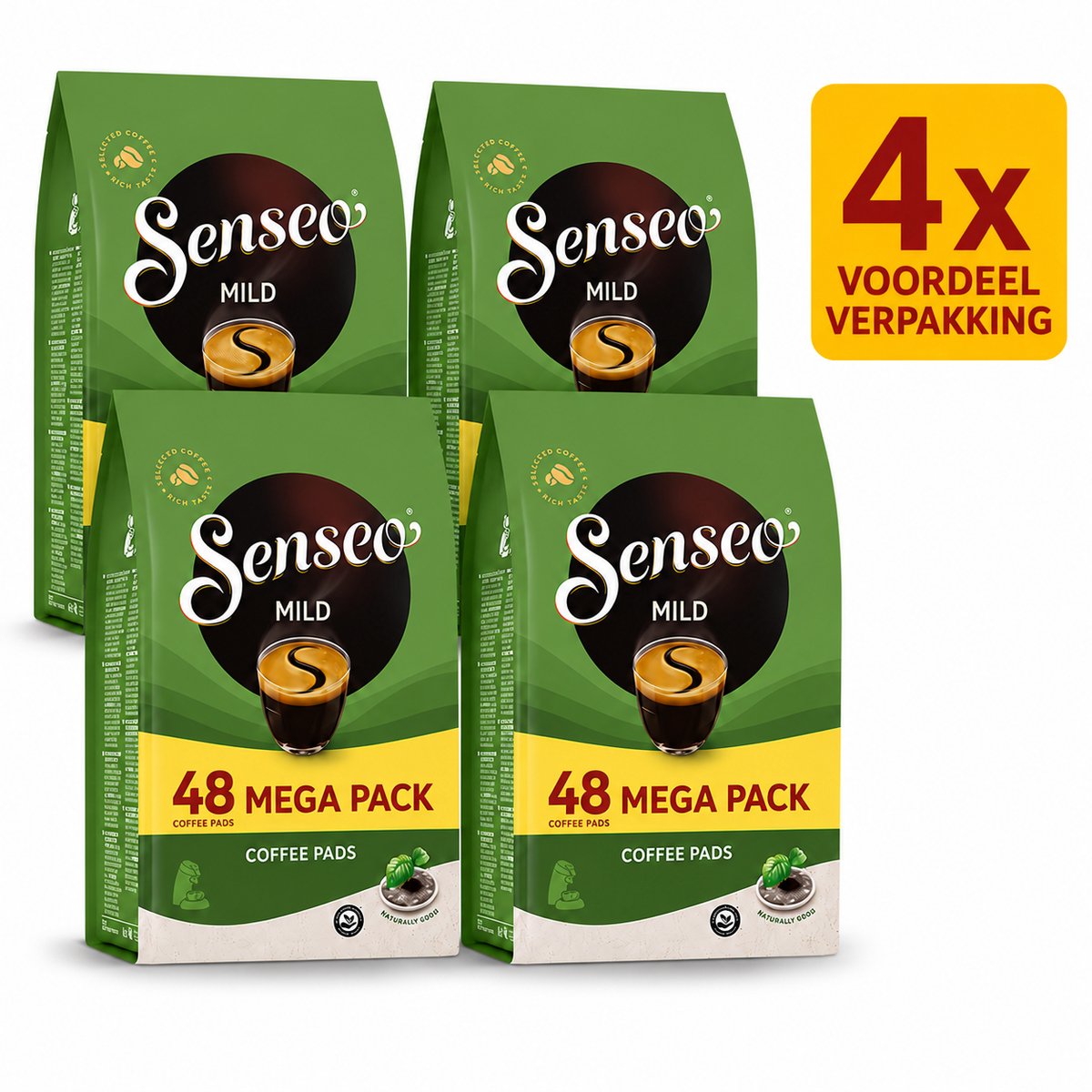 Senseo Koffiepads Mild Roast – 4 x 48 Stuks – 192 Koffiepads – Voordeelverpakking