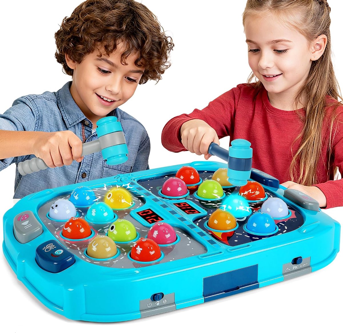 Whack-a-Mole spel voor kinderen - interactief hamerspeelgoed - met licht en geluid - leerzaam voor 2 spelers