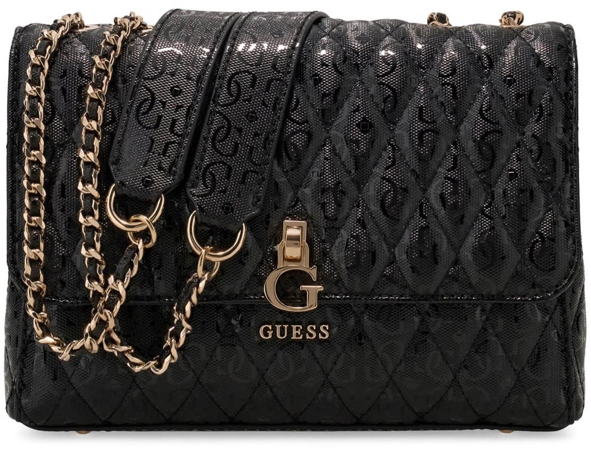 GUESS schoudertas Tamara Convertible Crossbody Flap Black zwart