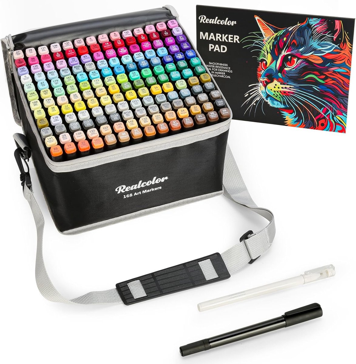Alcohol markers set 168 stuks - dubbele punt - ideaal voor tekenen - perfect voor kunstenaars