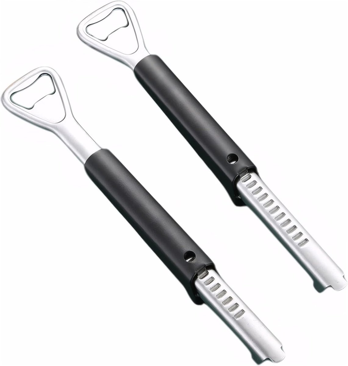 SnelShoppen - Verstelbare Blikopener Set van 2, Multifunctionele Flessenopener, Ergonomische Blikopener voor Artritis, Antislip Dekselverwijderaar voo