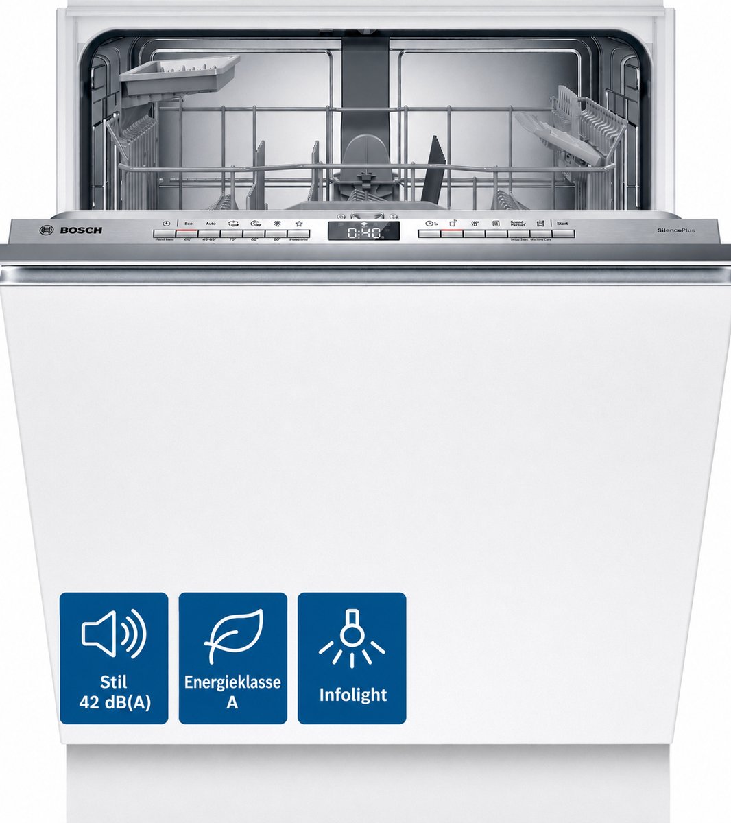 Siemens SMV4EAX28E - Serie 4 - Inbouwvaatwasser - 60 cm - Home Connect - Energielabel A