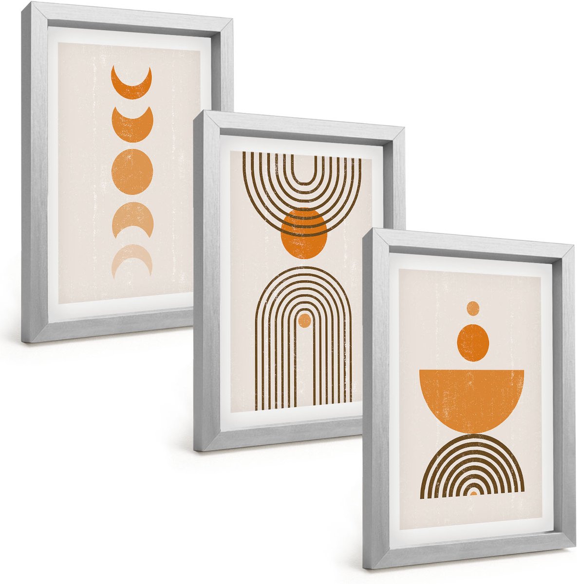 Tulup 4-Delige Schilderij Set - Boho minimalistisch decoratief ontwerp - 20 x 30 cm - Muurdecoratie - Schilderijen Set - Woonkamer - Wanddecoratie