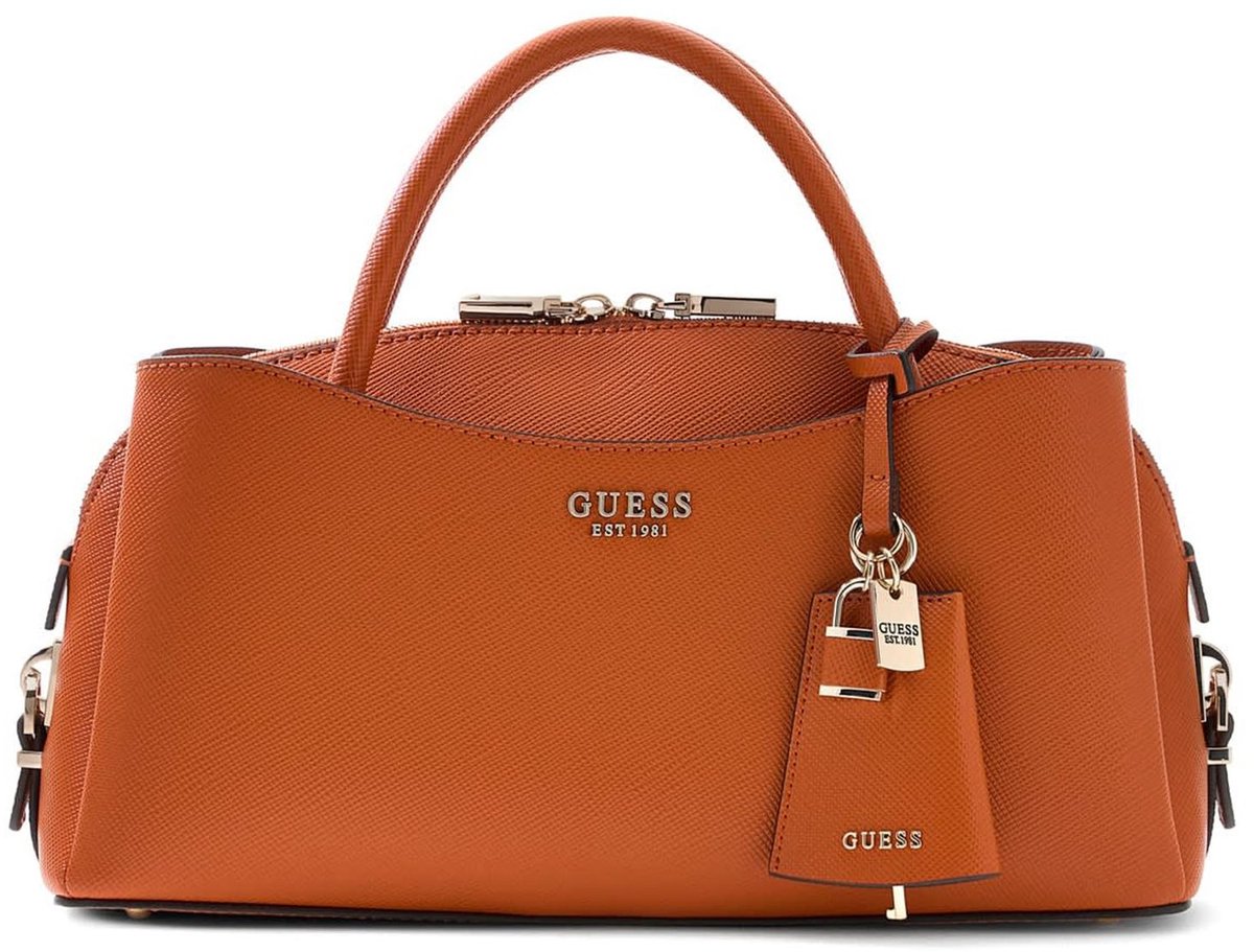 GUESS schoudertas handtas Danielle Girlfriend Satchel Ginger oranje