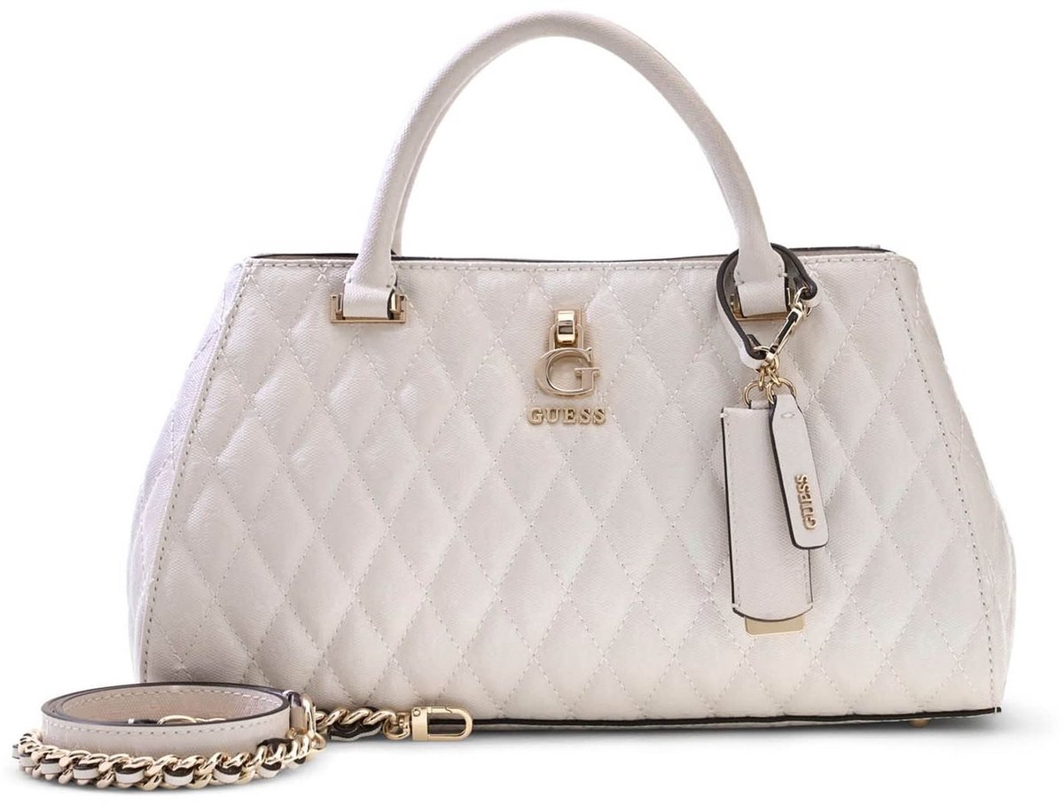 GUESS schoudertas handtas Tamara Girlfriend Satchel Bone crème