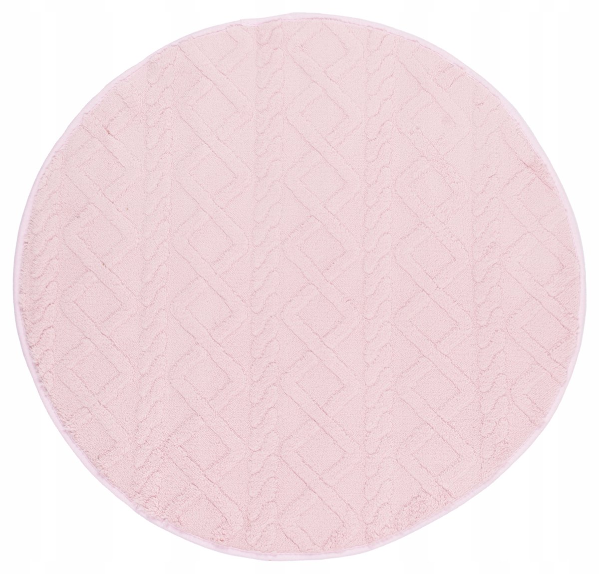 Roze Ronde Antislip Badkamermat 67x67cm - Wasbaar & Zacht