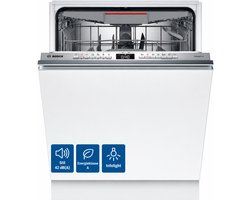 Bosch SMV4ECX28E - Serie 4 - Vaatwasser - Inbouwvaatwasser - Volledig geïntegreerd - 60 cm - Energielabel A - Home Connect - Extra Droog: optie voor extra grondige droogresultaten