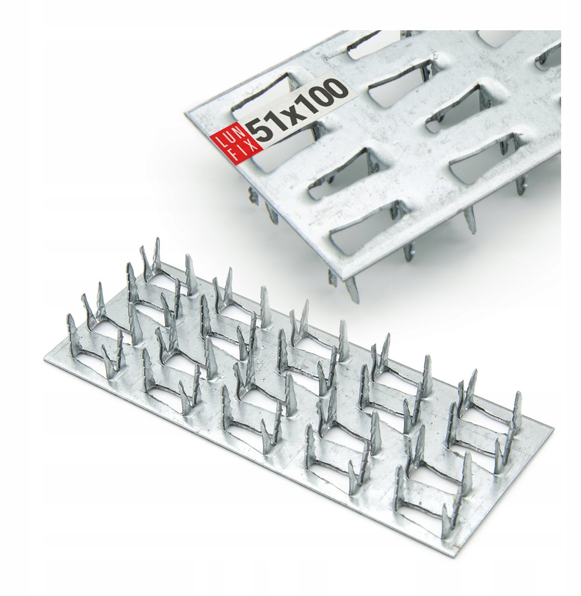 LUN FIX - Platte verbindingsstukken - 51 x 100 x 1,3 mm - 1 stuk