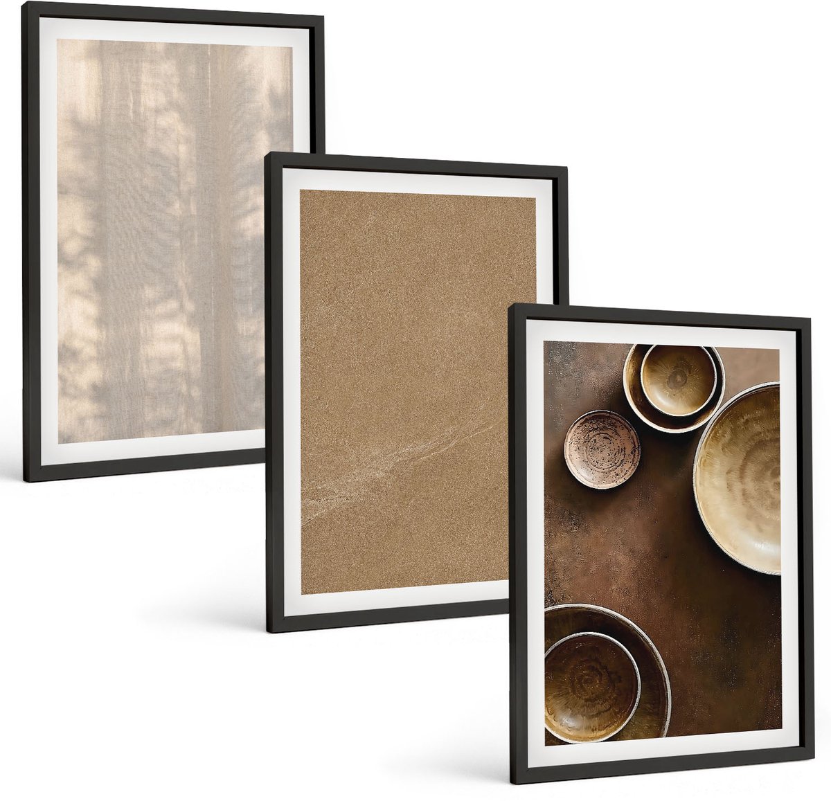 Tulup 4-Delige Schilderij Set - Structuren en texturen in een minimalistische stijl - 40 x 60 cm - Wanddecoratie - Schilderijen Set - Kantoor - Muurdecoratie