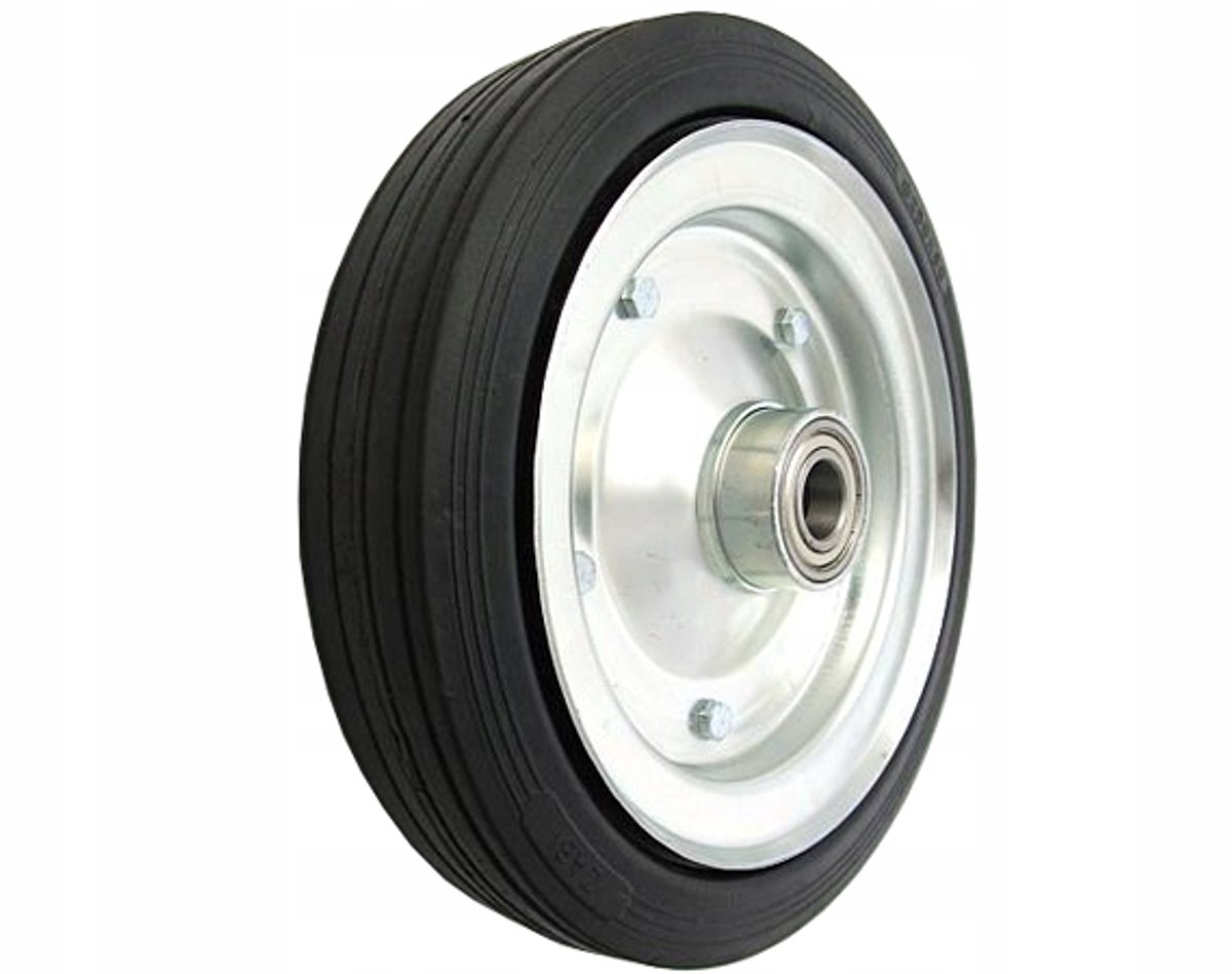 Metaal-rubber wiel 250mm voor transportkarren, 220kg belastbaar