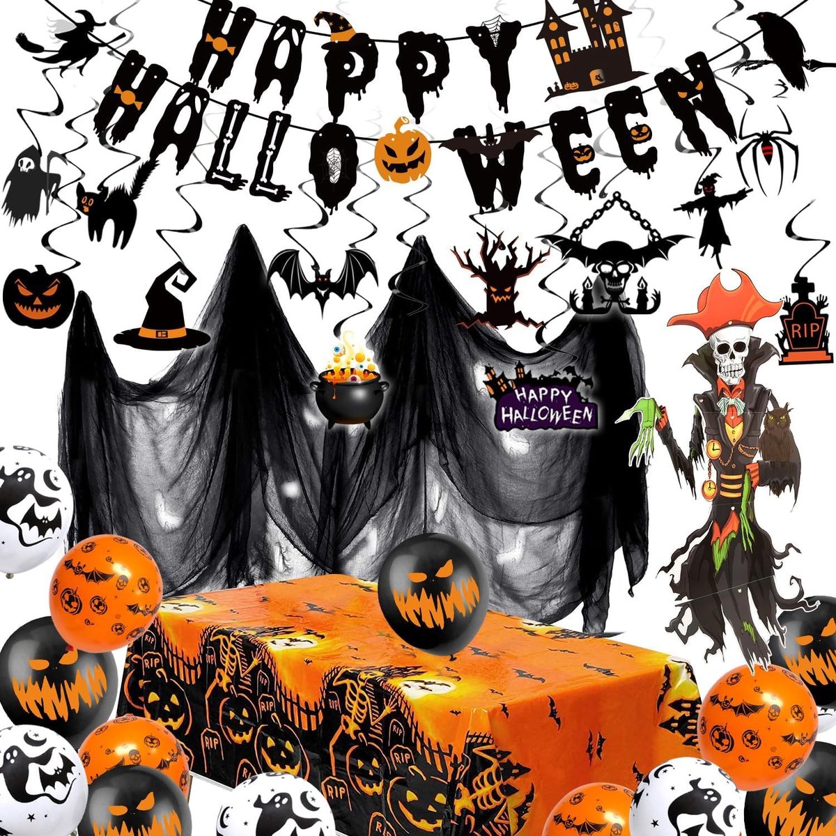 iZoeL Decoratie Halloween ballon Halloween decoratie buiten binnen - ShopVlot
