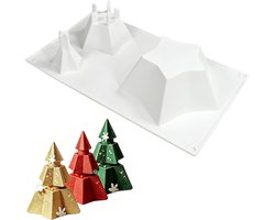 ZAHD Kerstboom siliconen gietvorm DIY decoratie feestelijk seizoen (wit) - ShopVlot
