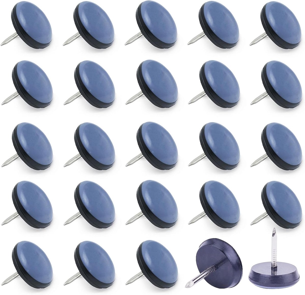 VABNEER Teflon Furniture Glides with Nail 30 mm PTFE Glides for Moving Heavy Furniture on Hard Floors and Carpets - ShopVlot