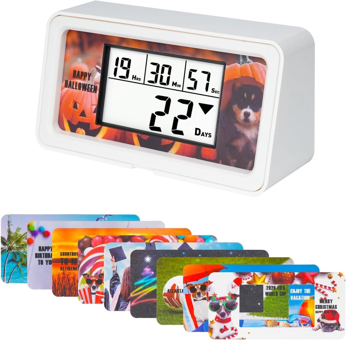 Digital Backlight, 9,999 Days, Timer, Countdown, Large LCD Display, Countdown for Retirement, Wedding, Vacation - ShopVlot