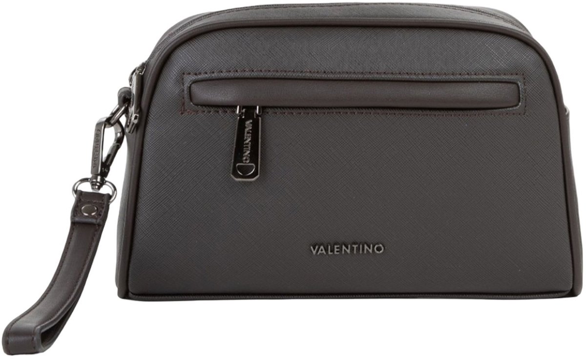 VALENTINO toilettas Karo Soft Cosmetic Case Moro donkerbruin