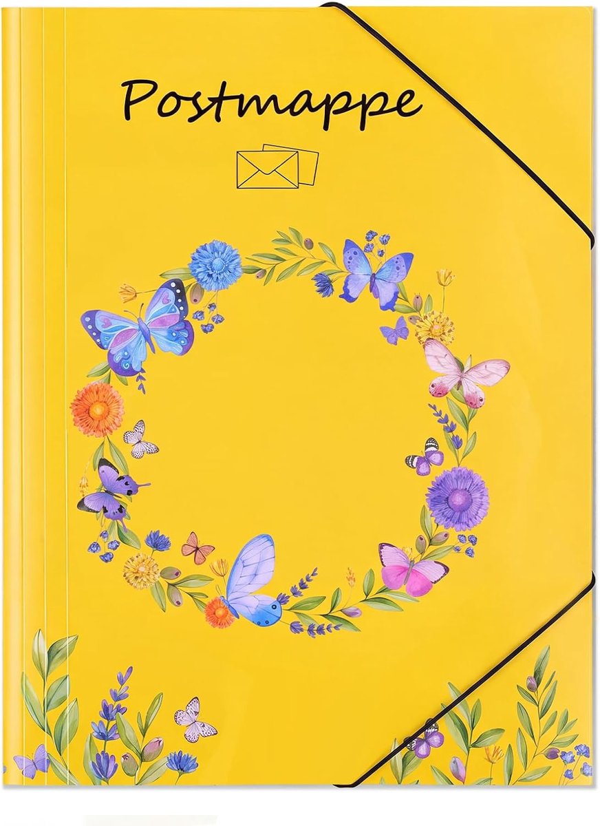 Folder A4, postal folder A4 school yellow plastic (pendulum pattern) - ShopVlot