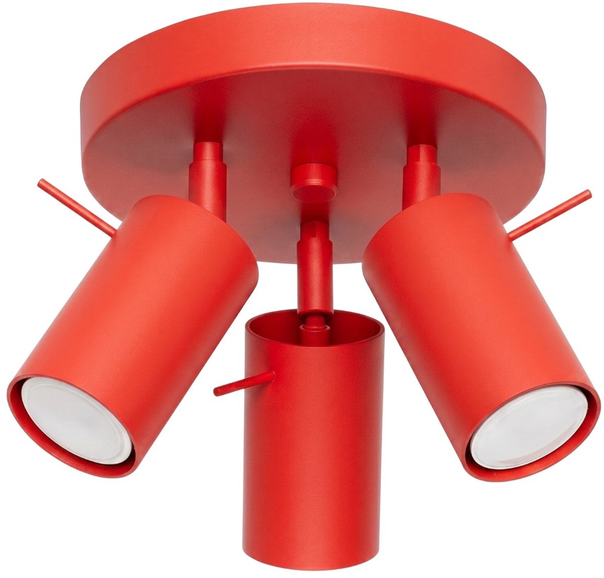 Sollux Lighting Plafondlamp RING - GU10 - rood - staal - 25.7x25.7x14.5cm