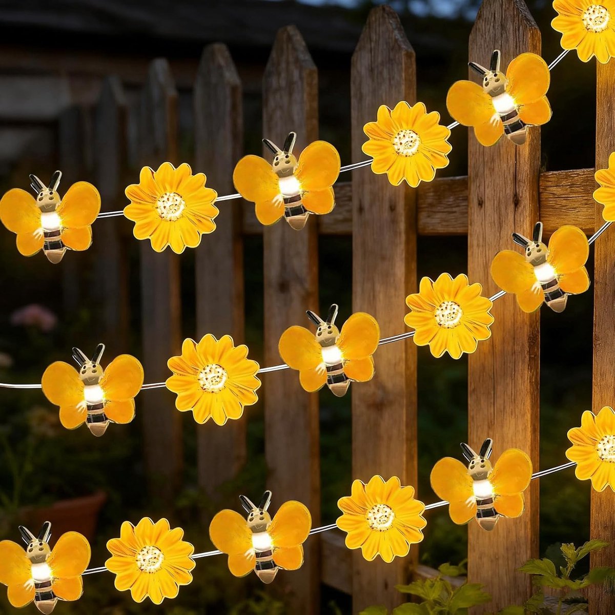 LED-kerstverlichting, 20 LED-kerstverlichting bloemen 2 m, LED-bijenverlichting, madeliefjeverlichting bijen - ShopVlot