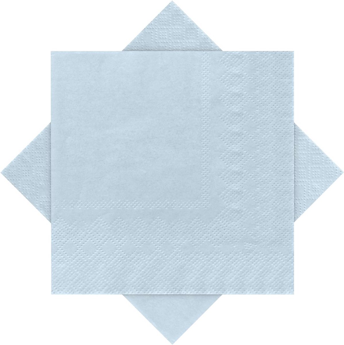 60 napkins light blue 12.5 x 12.5 cm Party napkins double layer - ShopVlot