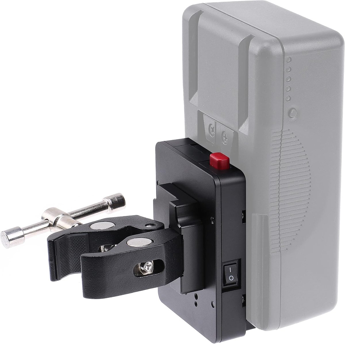Hersmay Mini V Mount Plate Nano V-Lock V-Mount Battery Plate in Pocket Size with D-Tap & Super Clamp - ShopVlot