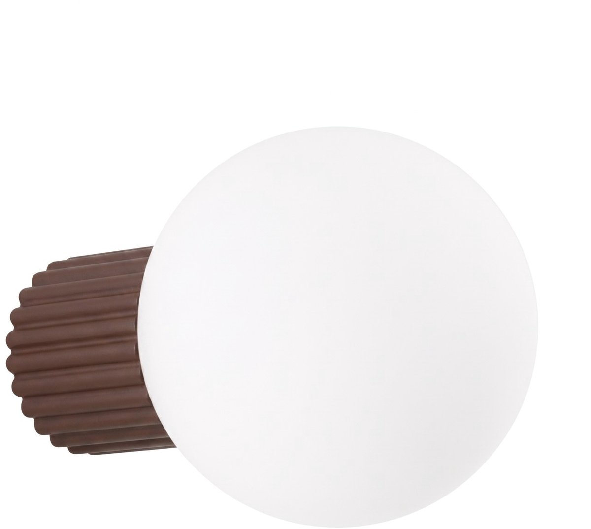 Sollux Lighting Wandlamp Halo - G9 - bruin - aluminium/glas - 12x17x12cm