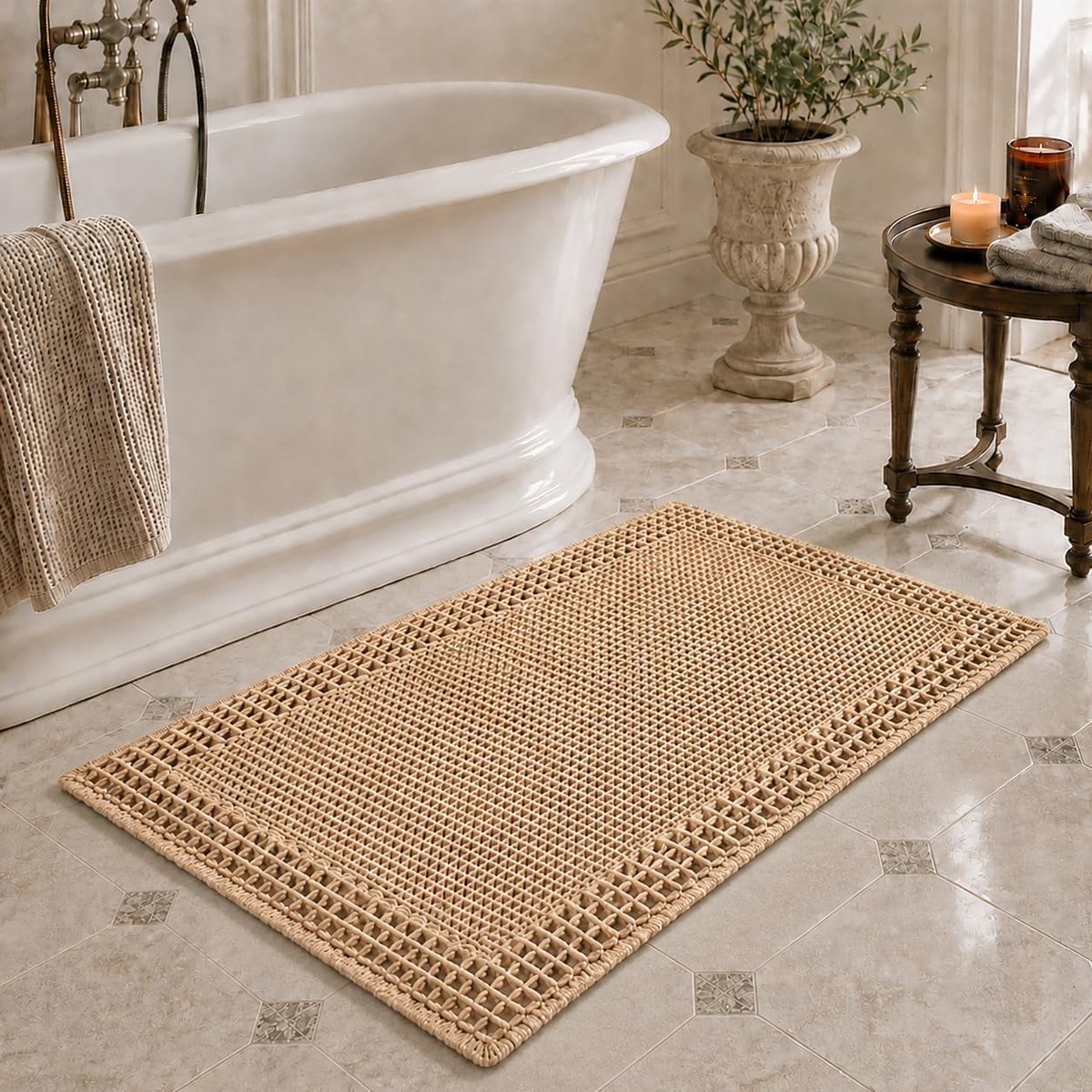 Badkamermat Badkamertapijt antislip (Bruin-50x80cm-A) - ShopVlot