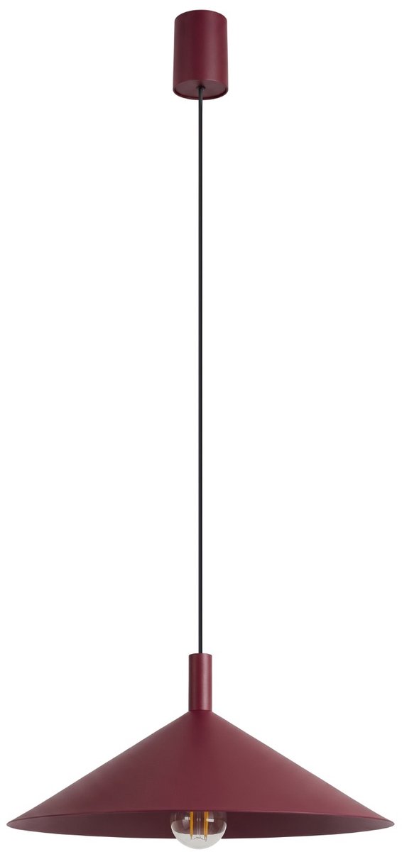 Sollux Lighting Hanglamp Nox - E27 - bourgondië - staal - 40x40x135cm