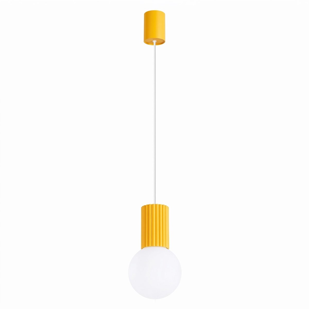 Sollux Lighting Hanglamp Halo - G9 - geel - aluminium/glas - 12x12x120cm