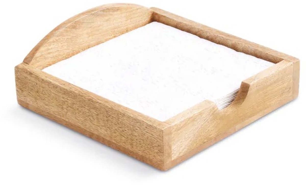 Lunch Servethouder - 19,5x19,5x6cm - Mangohout