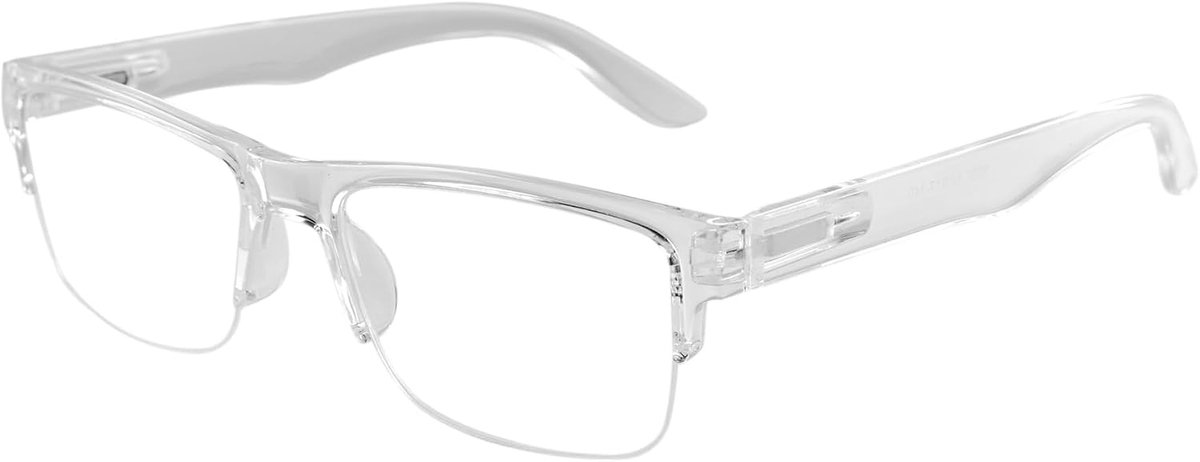 Reading Glasses Blue Light Half Frame Men Women Lightweight Frame + Glasses Case - ShopVlot