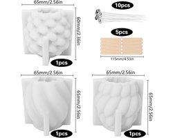 3 Pcs Candle Mould, Silicone Candle Moulds for Casting Spiral Mold Candle Set Candle Silicone Mould for DIY - ShopVlot